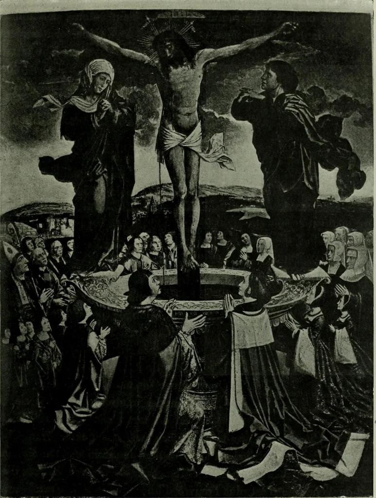 An illustration from L'art religieux de la fin du moyen âge en France; étude sur l'iconographie du moyen âge et sur ses sources d'inspiration;, 1908, leaf 120