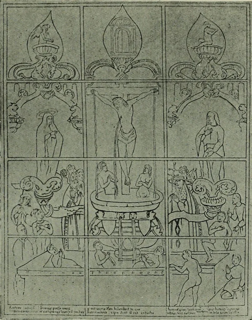 An illustration from L'art religieux de la fin du moyen âge en France; étude sur l'iconographie du moyen âge et sur ses sources d'inspiration;, 1908, leaf 122