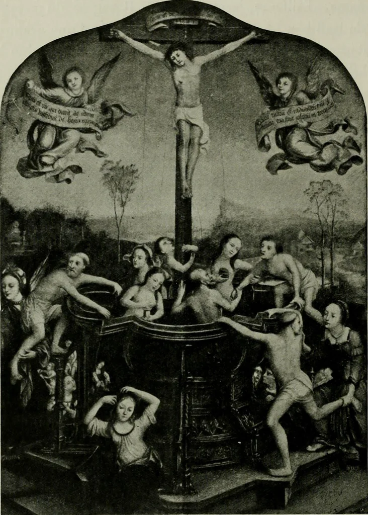 An illustration from L'art religieux de la fin du moyen âge en France; étude sur l'iconographie du moyen âge et sur ses sources d'inspiration;, 1908, leaf 125
