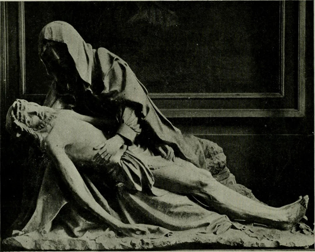 An illustration from L'art religieux de la fin du moyen âge en France; étude sur l'iconographie du moyen âge et sur ses sources d'inspiration;, 1908, leaf 137