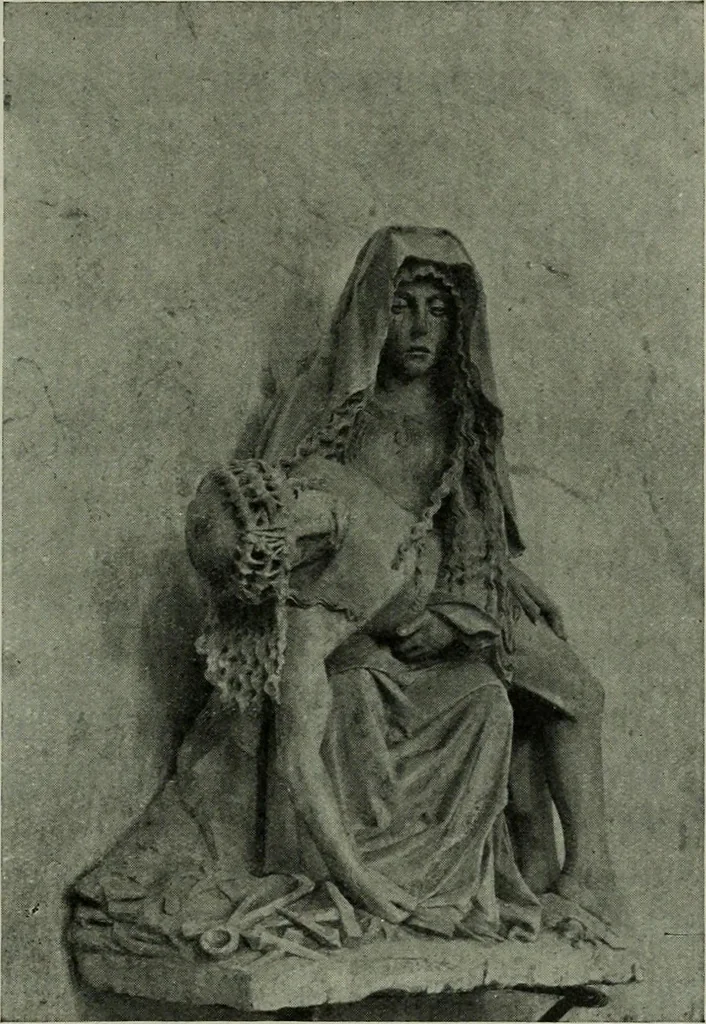 An illustration from L'art religieux de la fin du moyen âge en France; étude sur l'iconographie du moyen âge et sur ses sources d'inspiration;, 1908, leaf 138