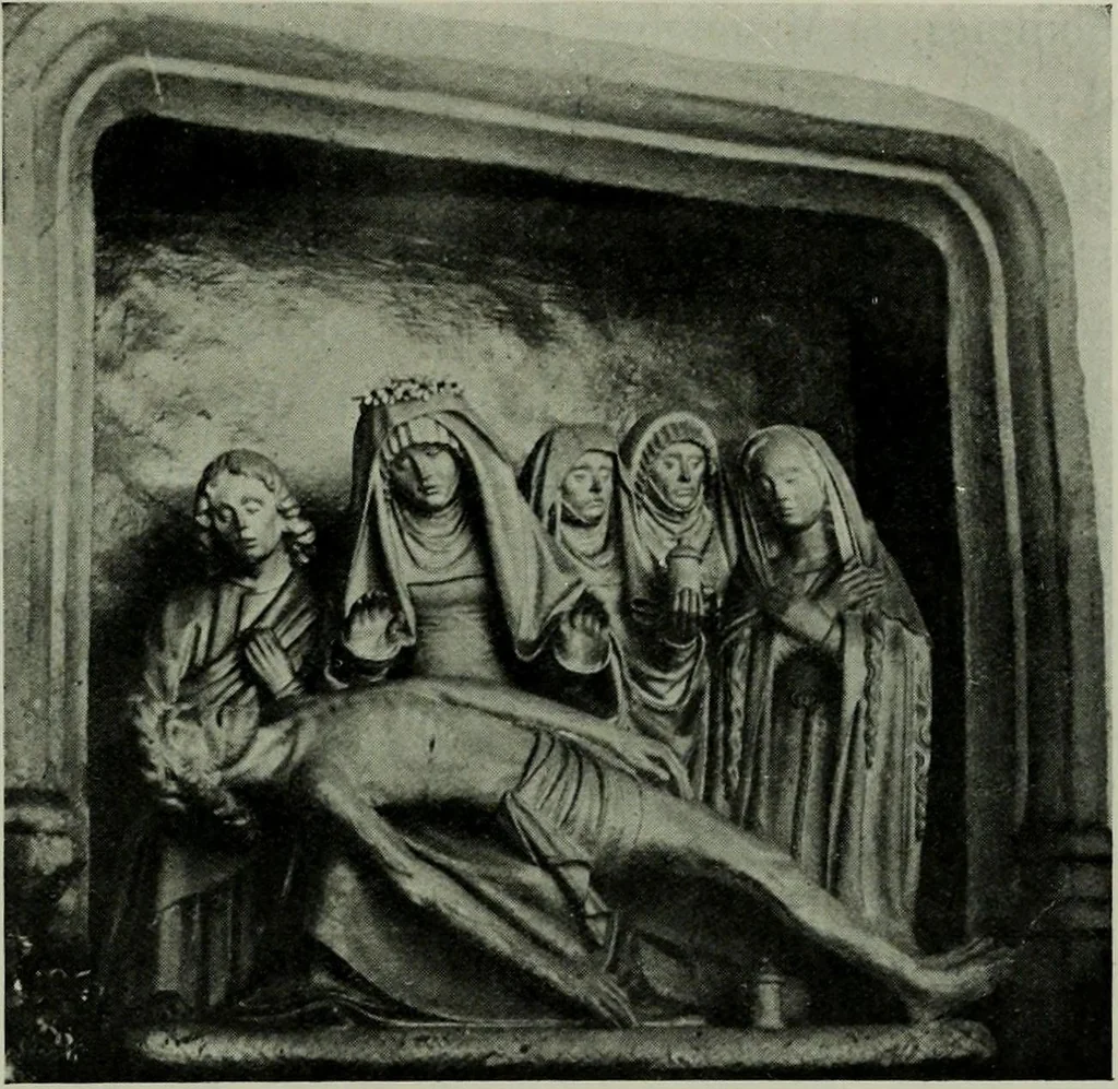 An illustration from L'art religieux de la fin du moyen âge en France; étude sur l'iconographie du moyen âge et sur ses sources d'inspiration;, 1908, leaf 142