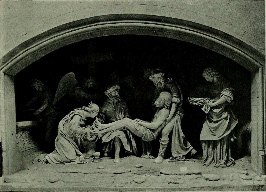 An illustration from L'art religieux de la fin du moyen âge en France; étude sur l'iconographie du moyen âge et sur ses sources d'inspiration;, 1908, leaf 150
