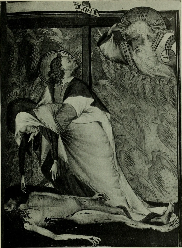 An illustration from L'art religieux de la fin du moyen âge en France; étude sur l'iconographie du moyen âge et sur ses sources d'inspiration;, 1908, leaf 154