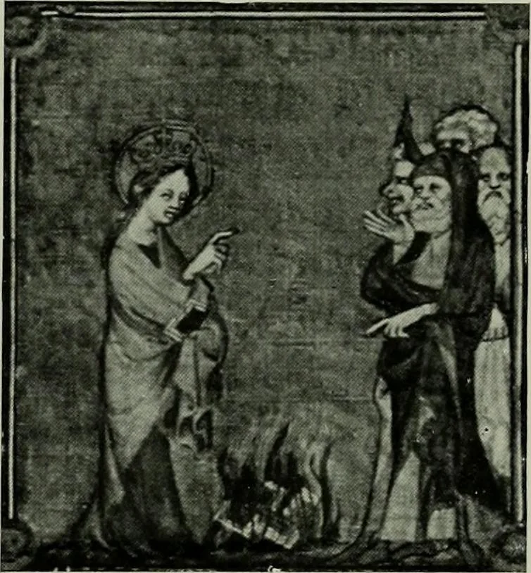 An illustration from L'art religieux de la fin du moyen âge en France; étude sur l'iconographie du moyen âge et sur ses sources d'inspiration;, 1908, leaf 172