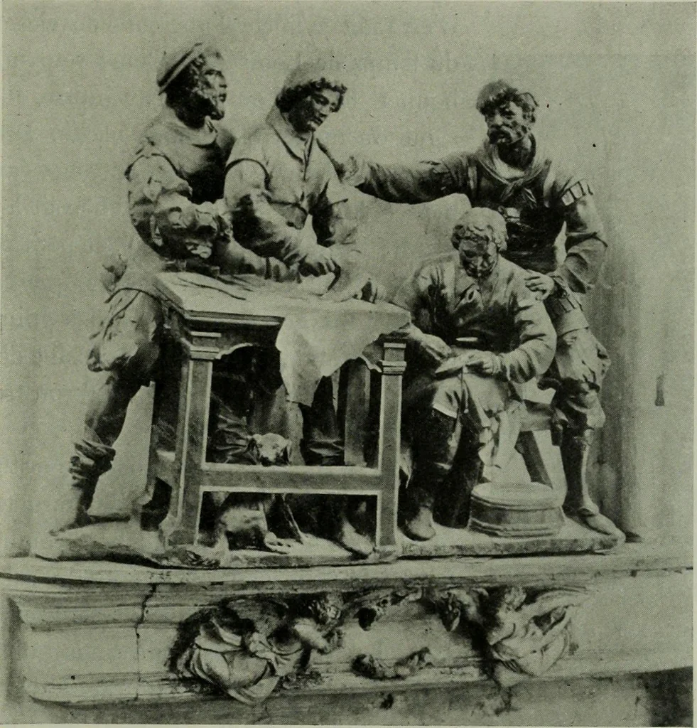 An illustration from L'art religieux de la fin du moyen âge en France; étude sur l'iconographie du moyen âge et sur ses sources d'inspiration;, 1908, leaf 174