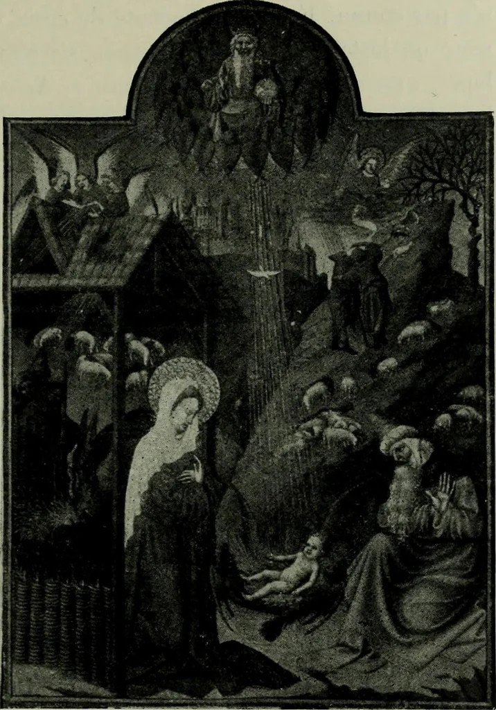 An illustration from L'art religieux de la fin du moyen âge en France; étude sur l'iconographie du moyen âge et sur ses sources d'inspiration;, 1908, leaf 18