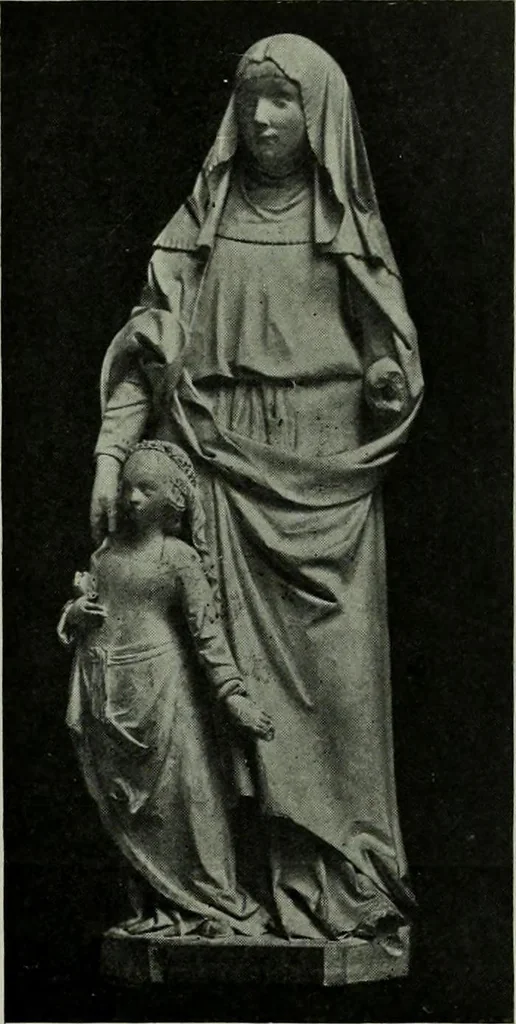 An illustration from L'art religieux de la fin du moyen âge en France; étude sur l'iconographie du moyen âge et sur ses sources d'inspiration;, 1908, leaf 216