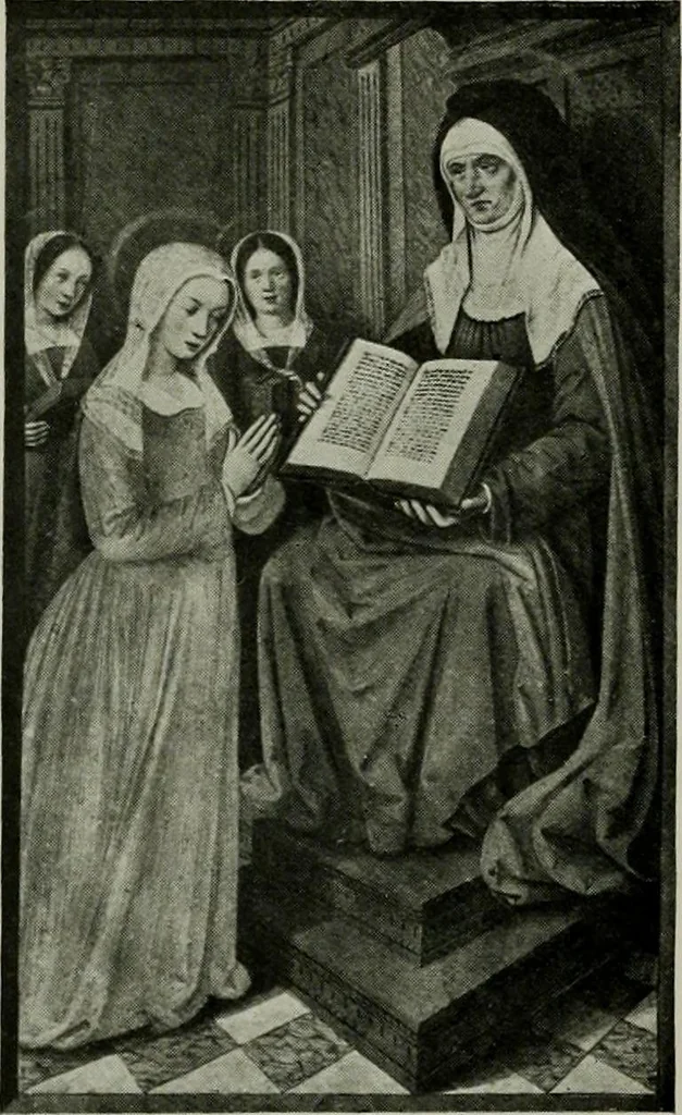 An illustration from L'art religieux de la fin du moyen âge en France; étude sur l'iconographie du moyen âge et sur ses sources d'inspiration;, 1908, leaf 217