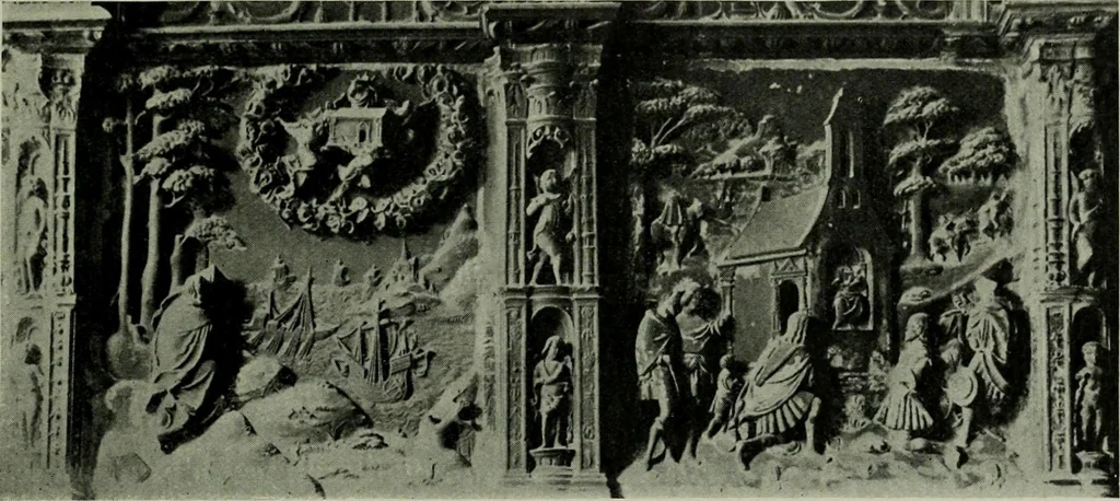 An illustration from L'art religieux de la fin du moyen âge en France; étude sur l'iconographie du moyen âge et sur ses sources d'inspiration;, 1908, leaf 226