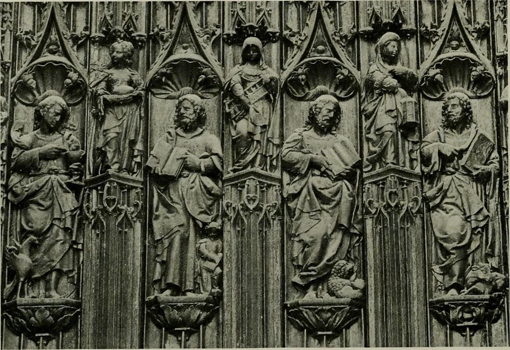 An illustration from L'art religieux de la fin du moyen âge en France; étude sur l'iconographie du moyen âge et sur ses sources d'inspiration;, 1908, leaf 247