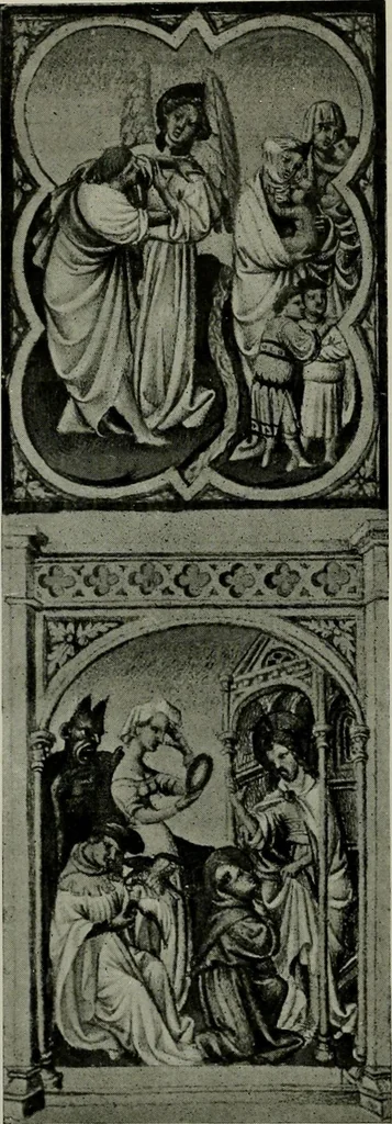 An illustration from L'art religieux de la fin du moyen âge en France; étude sur l'iconographie du moyen âge et sur ses sources d'inspiration;, 1908, leaf 255