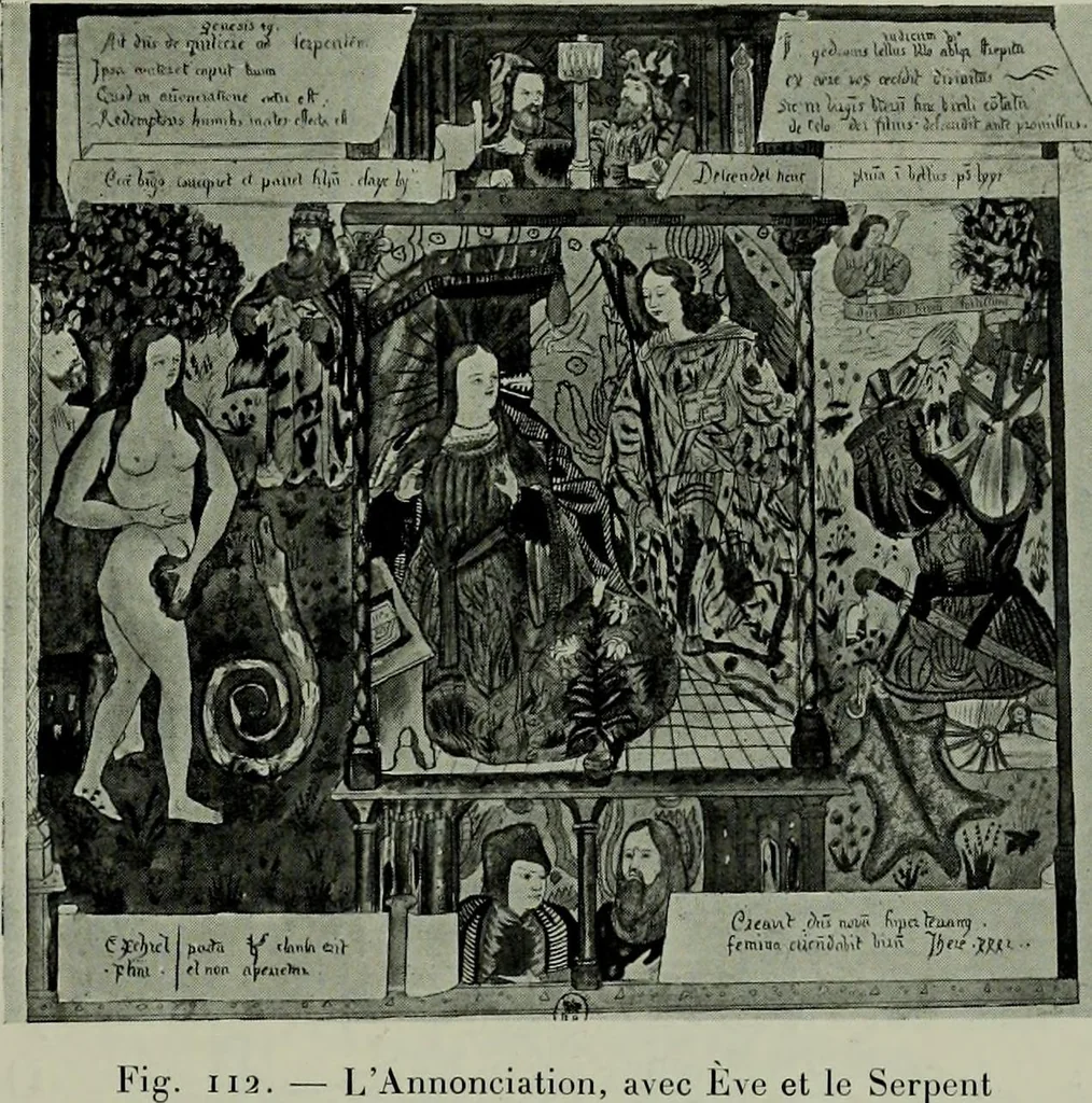 An illustration from L'art religieux de la fin du moyen âge en France; étude sur l'iconographie du moyen âge et sur ses sources d'inspiration;, 1908, leaf 264