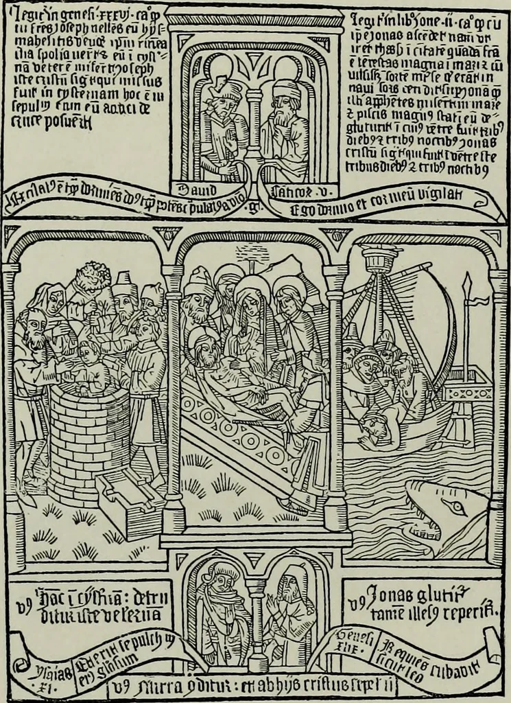 An illustration from L'art religieux de la fin du moyen âge en France; étude sur l'iconographie du moyen âge et sur ses sources d'inspiration;, 1908, leaf 265