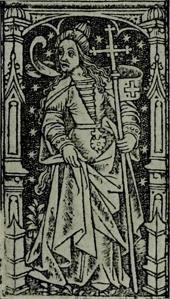 An illustration from L'art religieux de la fin du moyen âge en France; étude sur l'iconographie du moyen âge et sur ses sources d'inspiration;, 1908, leaf 305