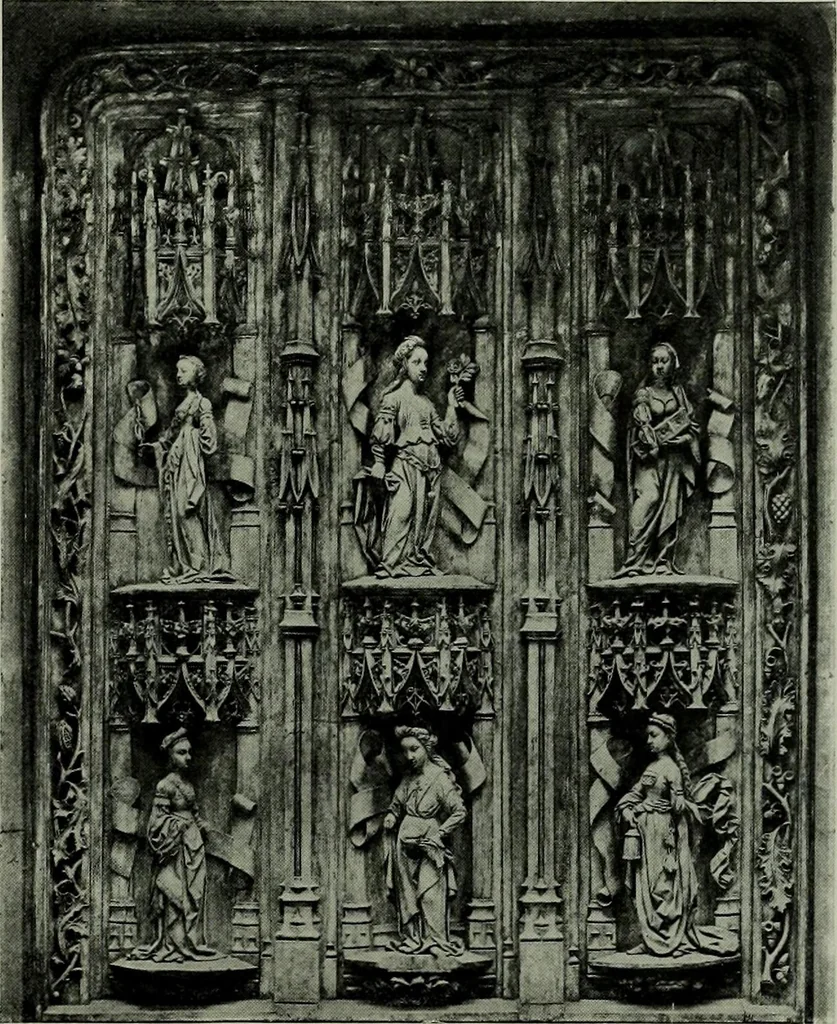 An illustration from L'art religieux de la fin du moyen âge en France; étude sur l'iconographie du moyen âge et sur ses sources d'inspiration;, 1908, leaf 306
