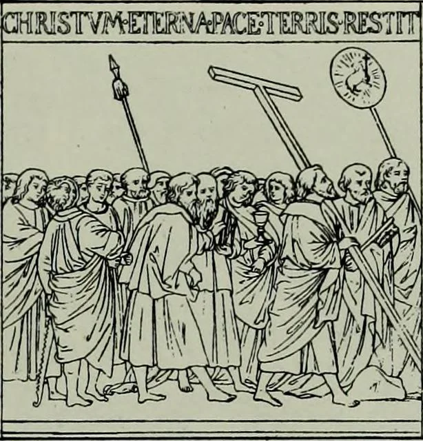 An illustration from L'art religieux de la fin du moyen âge en France; étude sur l'iconographie du moyen âge et sur ses sources d'inspiration;, 1908, leaf 314