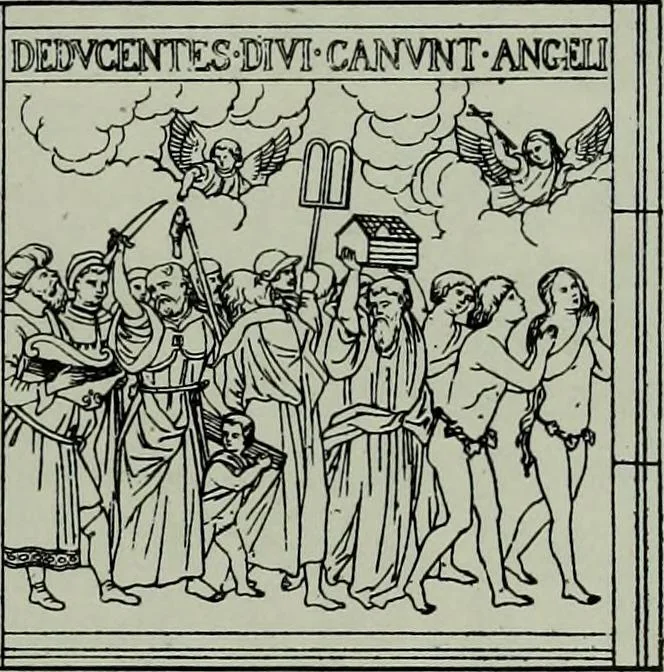 An illustration from L'art religieux de la fin du moyen âge en France; étude sur l'iconographie du moyen âge et sur ses sources d'inspiration;, 1908, leaf 314