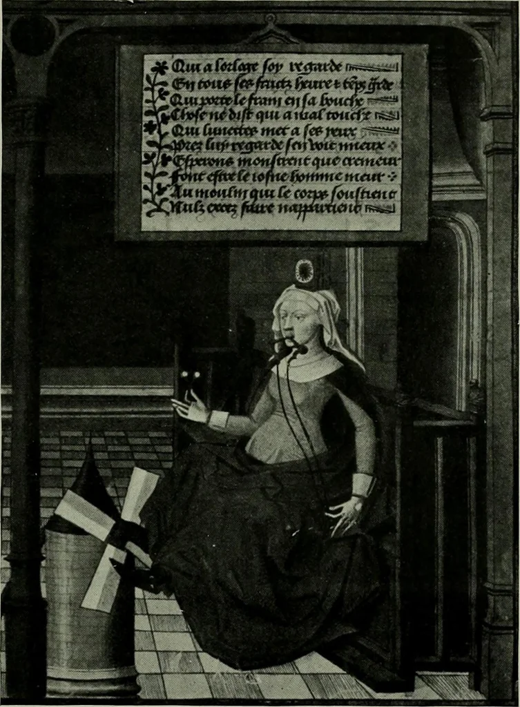 An illustration from L'art religieux de la fin du moyen âge en France; étude sur l'iconographie du moyen âge et sur ses sources d'inspiration;, 1908, leaf 348