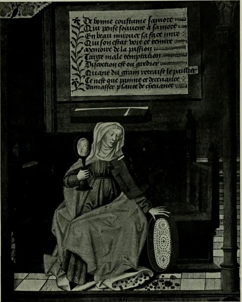 An illustration from L'art religieux de la fin du moyen âge en France; étude sur l'iconographie du moyen âge et sur ses sources d'inspiration;, 1908, leaf 350