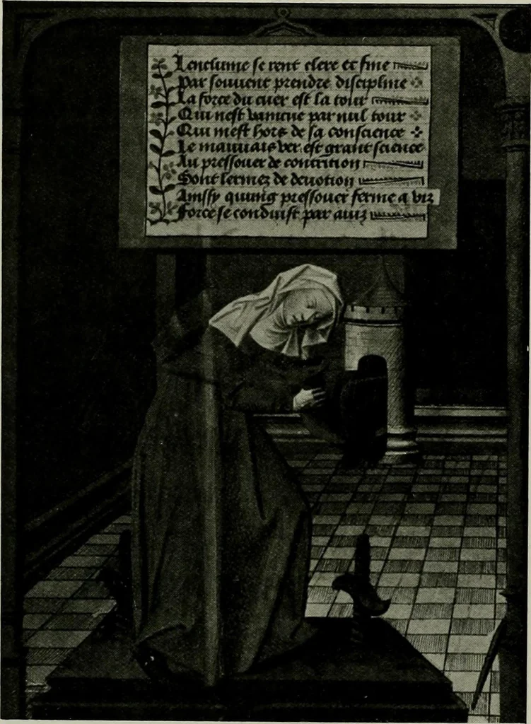 An illustration from L'art religieux de la fin du moyen âge en France; étude sur l'iconographie du moyen âge et sur ses sources d'inspiration;, 1908, leaf 351