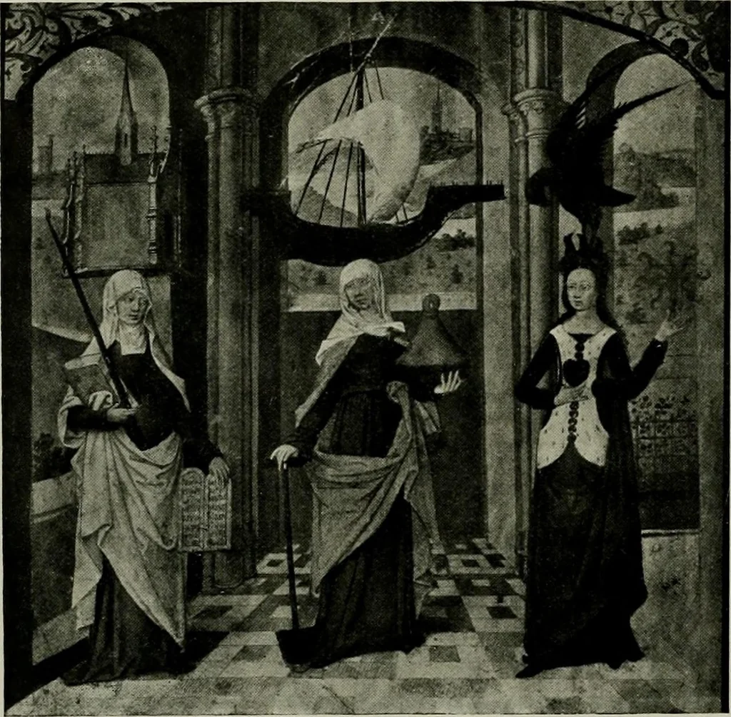 An illustration from L'art religieux de la fin du moyen âge en France; étude sur l'iconographie du moyen âge et sur ses sources d'inspiration;, 1908, leaf 355