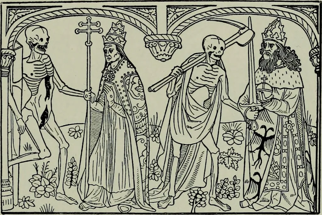 An illustration from L'art religieux de la fin du moyen âge en France; étude sur l'iconographie du moyen âge et sur ses sources d'inspiration;, 1908, leaf 408