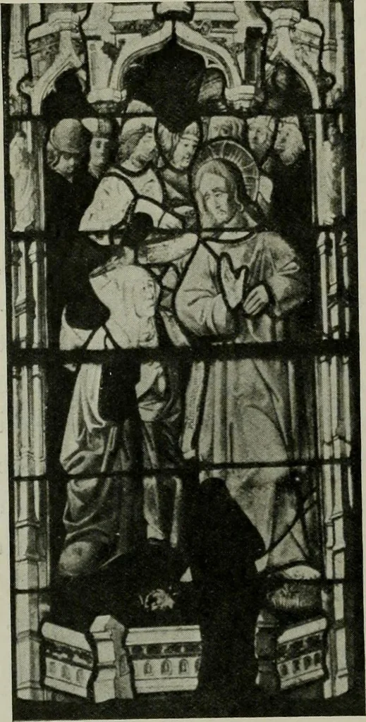 An illustration from L'art religieux de la fin du moyen âge en France; étude sur l'iconographie du moyen âge et sur ses sources d'inspiration;, 1908, leaf 41