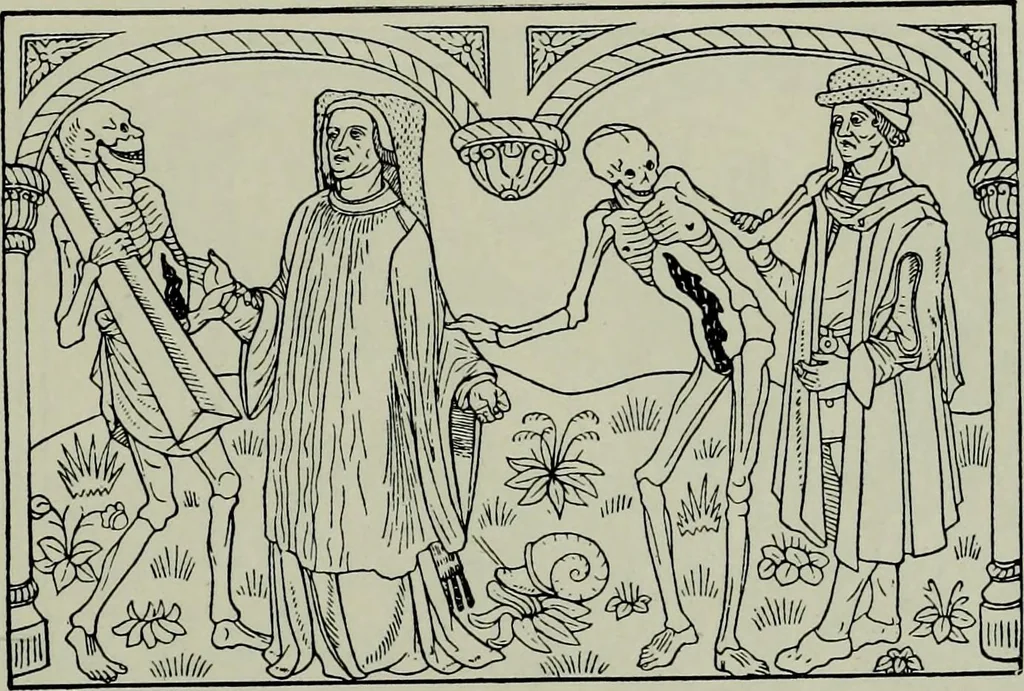 An illustration from L'art religieux de la fin du moyen âge en France; étude sur l'iconographie du moyen âge et sur ses sources d'inspiration;, 1908, leaf 410