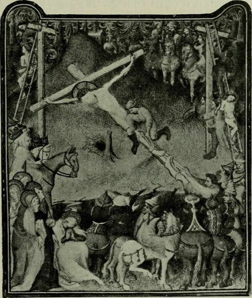 An illustration from L'art religieux de la fin du moyen âge en France; étude sur l'iconographie du moyen âge et sur ses sources d'inspiration;, 1908, leaf 42