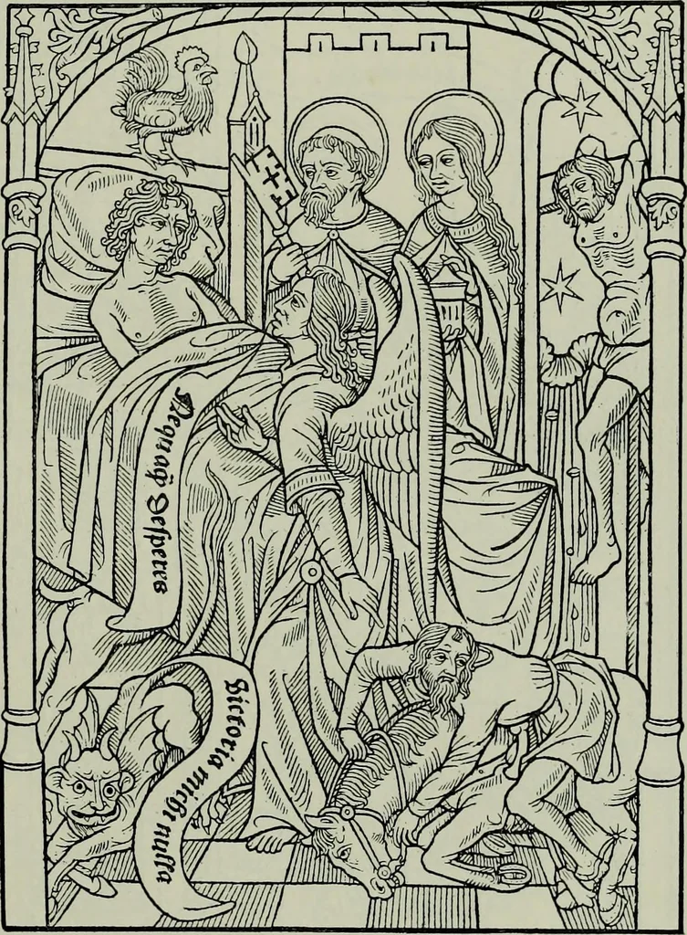 An illustration from L'art religieux de la fin du moyen âge en France; étude sur l'iconographie du moyen âge et sur ses sources d'inspiration;, 1908, leaf 430