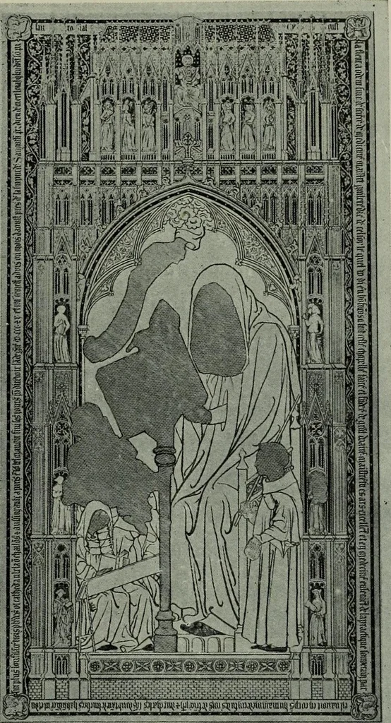 An illustration from L'art religieux de la fin du moyen âge en France; étude sur l'iconographie du moyen âge et sur ses sources d'inspiration;, 1908, leaf 450
