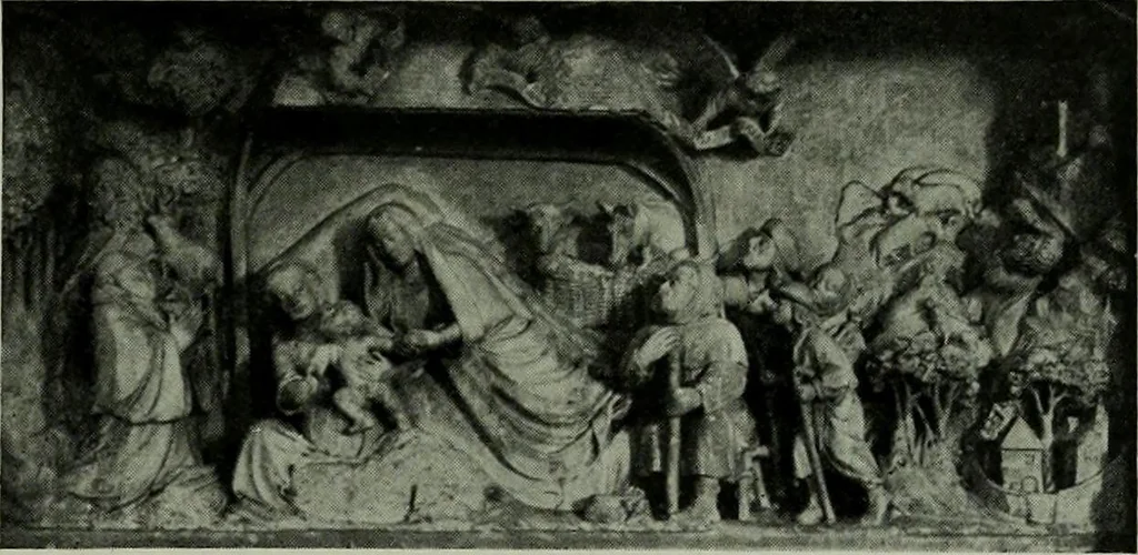 An illustration from L'art religieux de la fin du moyen âge en France; étude sur l'iconographie du moyen âge et sur ses sources d'inspiration;, 1908, leaf 50