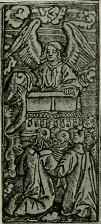 An illustration from L'art religieux de la fin du moyen âge en France; étude sur l'iconographie du moyen âge et sur ses sources d'inspiration;, 1908, leaf 502