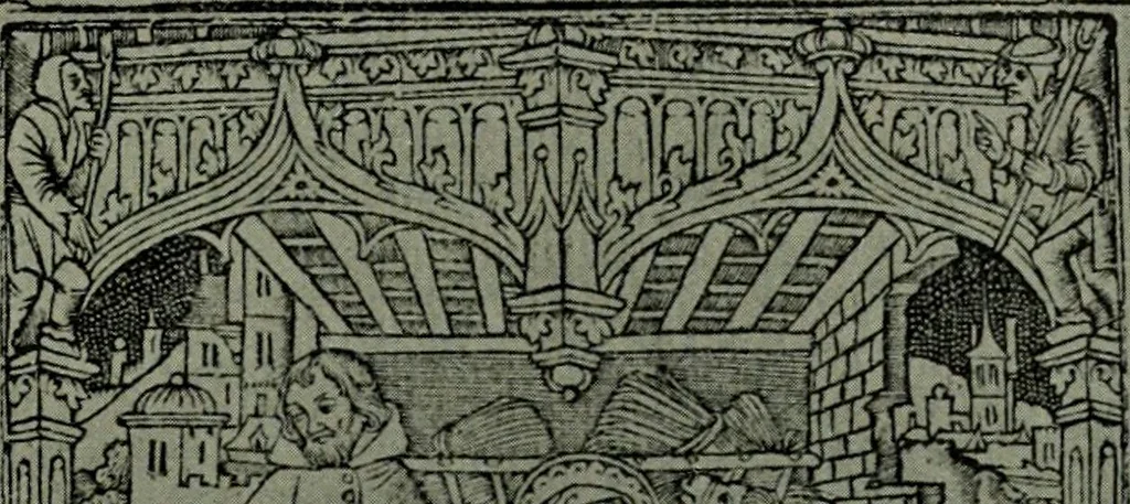 An illustration from L'art religieux de la fin du moyen âge en France; étude sur l'iconographie du moyen âge et sur ses sources d'inspiration;, 1908, leaf 52