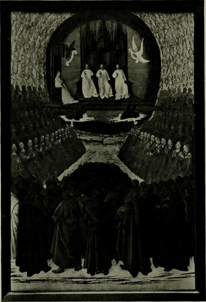 An illustration from L'art religieux de la fin du moyen âge en France; étude sur l'iconographie du moyen âge et sur ses sources d'inspiration;, 1908, leaf 533
