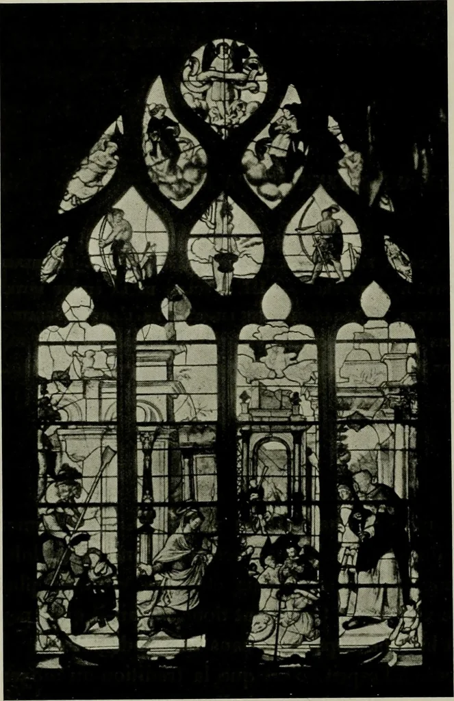 An illustration from L'art religieux de la fin du moyen âge en France; étude sur l'iconographie du moyen âge et sur ses sources d'inspiration;, 1908, leaf 539