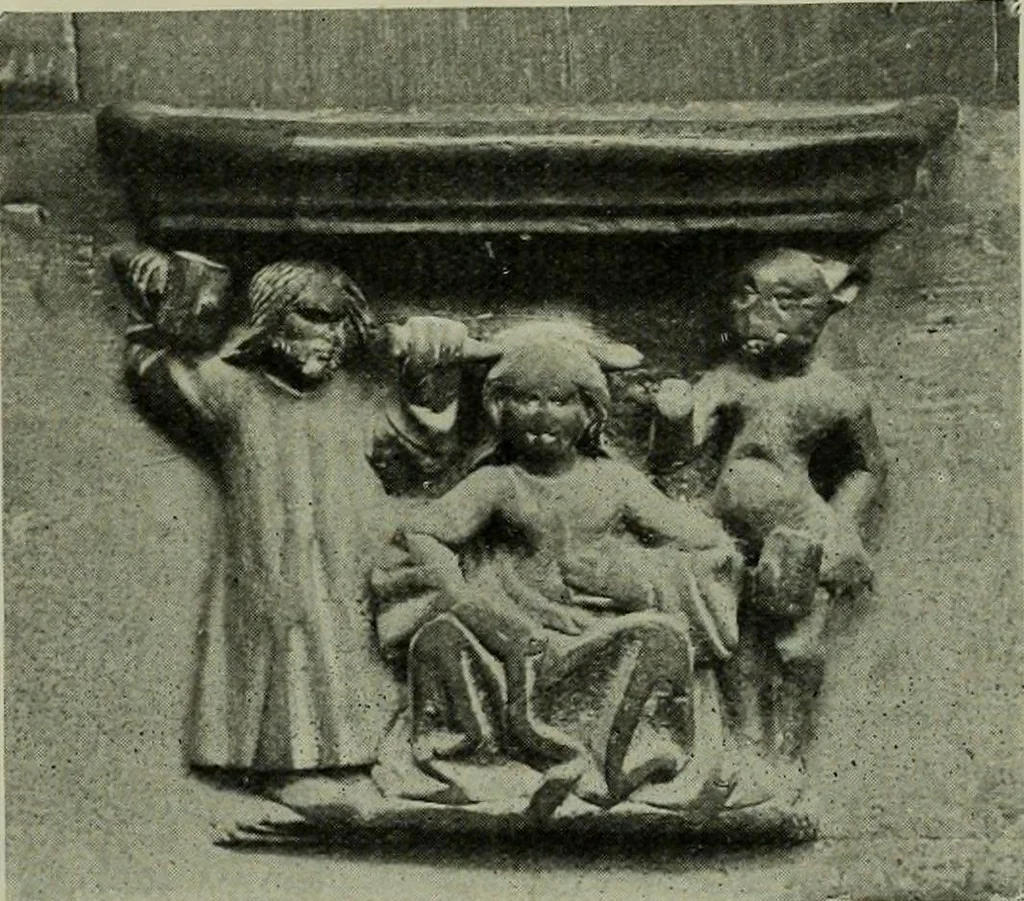 An illustration from L'art religieux de la fin du moyen âge en France; étude sur l'iconographie du moyen âge et sur ses sources d'inspiration;, 1908, leaf 546
