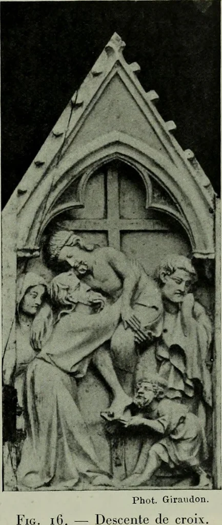 An illustration from L'art religieux de la fin du moyen âge en France; étude sur l'iconographie du moyen âge et sur ses sources d'inspiration;, 1908, leaf 62