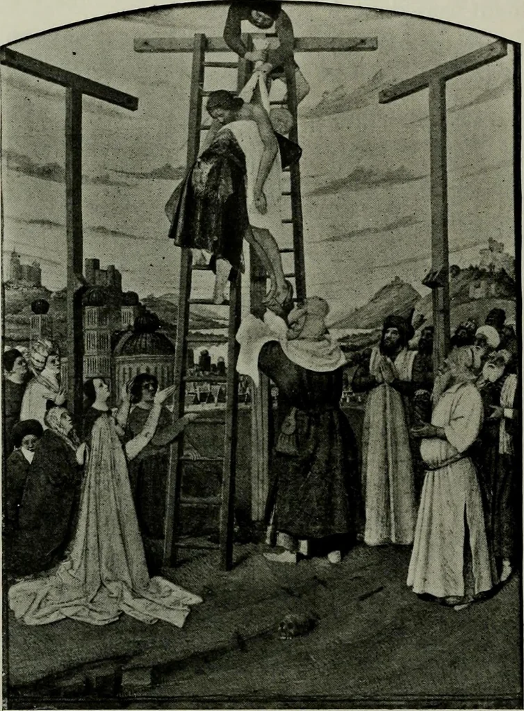 An illustration from L'art religieux de la fin du moyen âge en France; étude sur l'iconographie du moyen âge et sur ses sources d'inspiration;, 1908, leaf 63