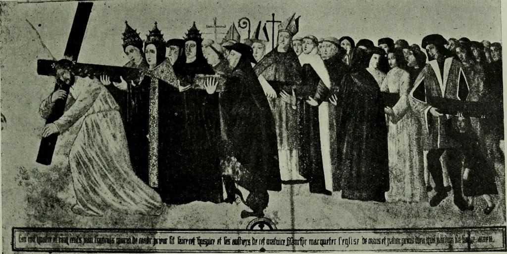 An illustration from L'art religieux de la fin du moyen âge en France; étude sur l'iconographie du moyen âge et sur ses sources d'inspiration;, 1908, leaf 96