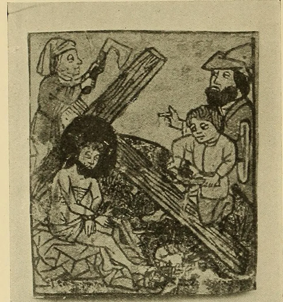 An illustration from L'art religieux de la fin du moyen âge en France; étude sur l'iconographie du moyen âge et sur ses sources d'inspiration;, 1908, leaf 105