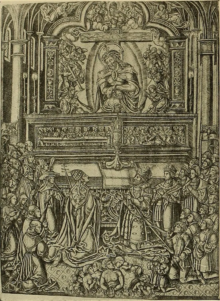 An illustration from L'art religieux de la fin du moyen âge en France; étude sur l'iconographie du moyen âge et sur ses sources d'inspiration;, 1908, leaf 113