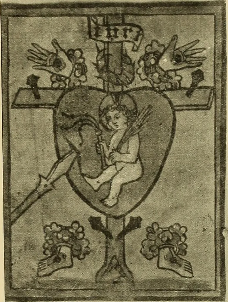 An illustration from L'art religieux de la fin du moyen âge en France; étude sur l'iconographie du moyen âge et sur ses sources d'inspiration;, 1908, leaf 118