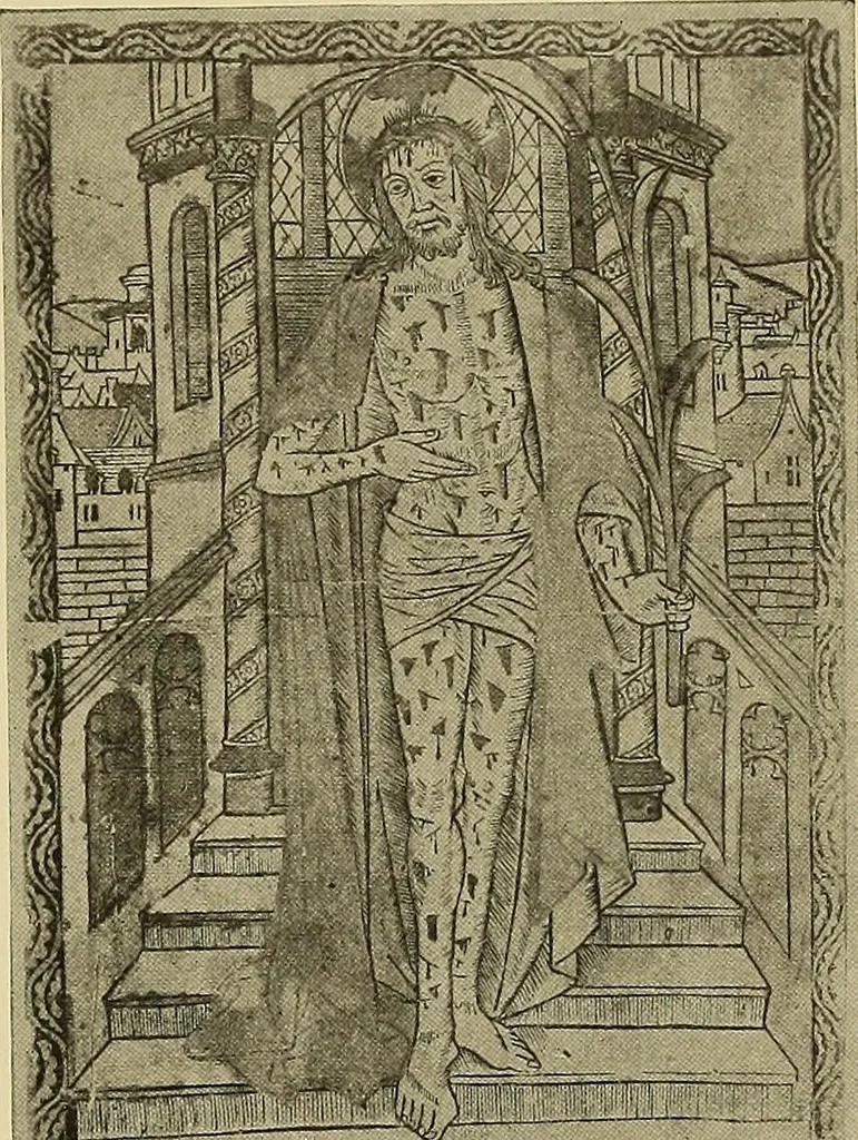An illustration from L'art religieux de la fin du moyen âge en France; étude sur l'iconographie du moyen âge et sur ses sources d'inspiration;, 1908, leaf 122