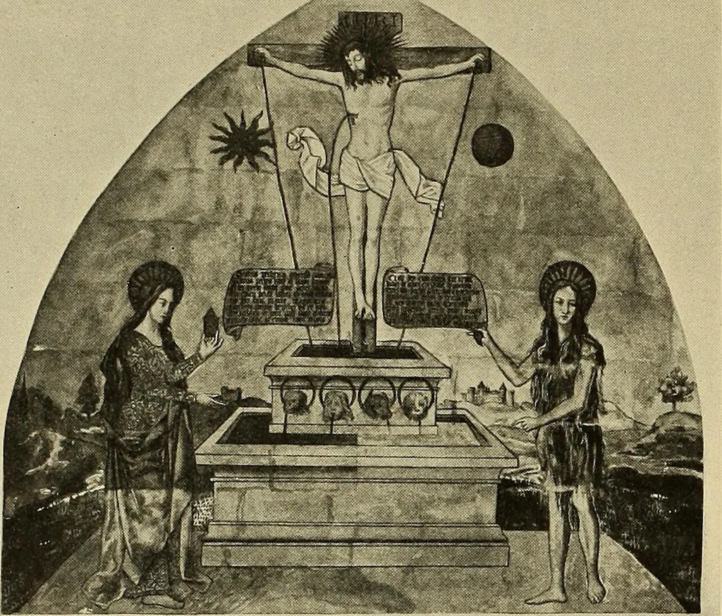 An illustration from L'art religieux de la fin du moyen âge en France; étude sur l'iconographie du moyen âge et sur ses sources d'inspiration;, 1908, leaf 127