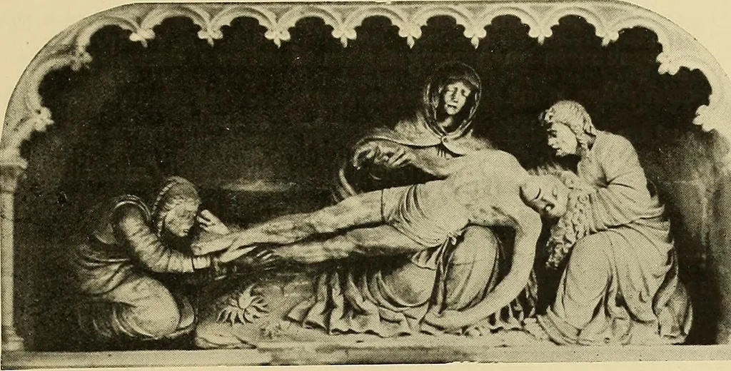An illustration from L'art religieux de la fin du moyen âge en France; étude sur l'iconographie du moyen âge et sur ses sources d'inspiration;, 1908, leaf 144