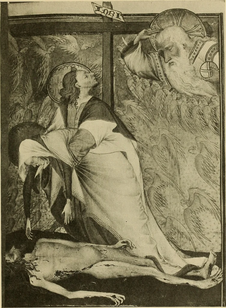 An illustration from L'art religieux de la fin du moyen âge en France; étude sur l'iconographie du moyen âge et sur ses sources d'inspiration;, 1908, leaf 158