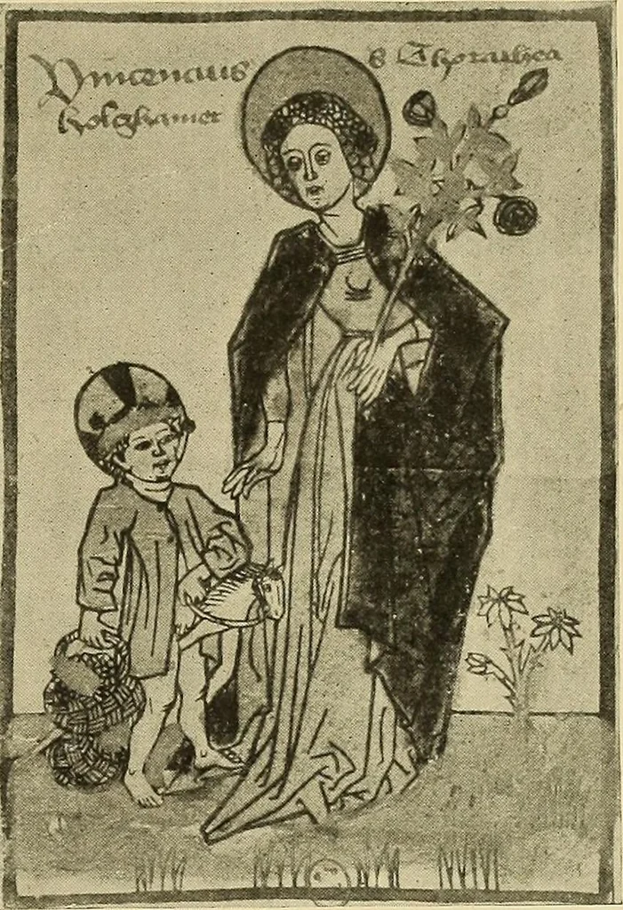 An illustration from L'art religieux de la fin du moyen âge en France; étude sur l'iconographie du moyen âge et sur ses sources d'inspiration;, 1908, leaf 172