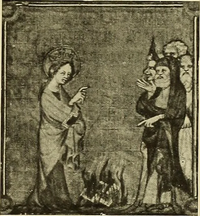 An illustration from L'art religieux de la fin du moyen âge en France; étude sur l'iconographie du moyen âge et sur ses sources d'inspiration;, 1908, leaf 176